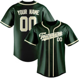 Custom Green & Cream Colors Design Sports Baseball Jersey