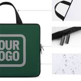 Custom Green Gray Laptop Bag