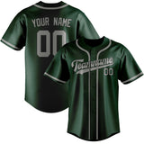 Custom Green & Gray Colors Design Sports Baseball Jersey