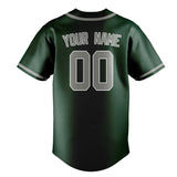 Custom Green & Gray Colors Design Sports Baseball Jersey