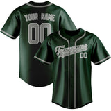 Custom Green & Gray Colors Design Sports Baseball Jersey