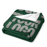 Custom Green Gray Blanket