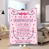 Blanket for Granddaughter Gifts - To My Granddaughter Never forget how much I love you and that I always will - From Grandparents, Birthday, Christmas, Everyday Encouragement, Inspirational