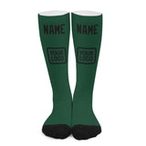 Custom Green Black Knee-High Sock