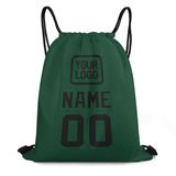 Custom Green Black Drawstring Bag