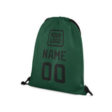 Custom Green Black Drawstring Bag
