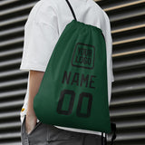 Custom Green Black Drawstring Bag