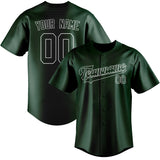 Custom Green & White Colors Design Sports Baseball Jersey