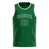 Custom Green & Green Colors Design Sports Basketball Jersey