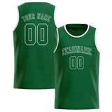 Custom Green & Green Colors Design Sports Basketball Jersey