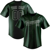 Custom Green & Dark Green Colors Design Sports Baseball Jersey