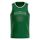 Custom Green & Dark Green Colors Design Sports Basketball Jersey