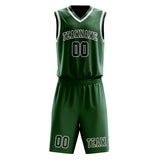 Custom Green Dark Green Basketball Set