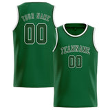 Custom Green & Dark Green Colors Design Sports Basketball Jersey