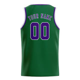 Custom Green & Purple Colors Design Sports Basketball Jersey