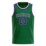 Custom Green & Purple Colors Design Sports Basketball Jersey