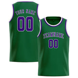 Custom Green & Purple Colors Design Sports Basketball Jersey