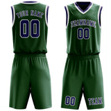 Custom Green Purple Basketball Set