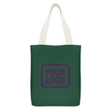Custom Green Light Purple Canvas Tote Bag