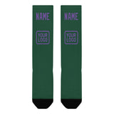Custom Green Light Purple Knee-High Sock