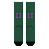 Custom Green Light Purple Knee-High Sock
