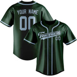 Custom Green & Light Blue Colors Design Sports Baseball Jersey
