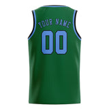 Custom Green & Light Blue Colors Design Sports Basketball Jersey