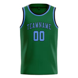 Custom Green & Light Blue Colors Design Sports Basketball Jersey