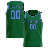 Custom Green & Light Blue Colors Design Sports Basketball Jersey