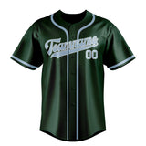 Custom Green & Light Blue Colors Design Sports Baseball Jersey