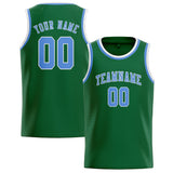 Custom Green & Light Blue Colors Design Sports Basketball Jersey