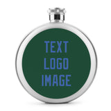 Custom Green Sky Blue Hip Flask