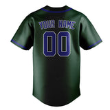 Custom Green & Sky Blue Colors Design Sports Baseball Jersey