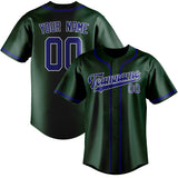 Custom Green & Sky Blue Colors Design Sports Baseball Jersey