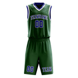 Custom Green Sky Blue Basketball Set
