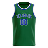 Custom Green & Sky Blue Colors Design Sports Basketball Jersey