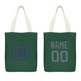 Custom Green Blue Green Canvas Tote Bag
