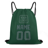 Custom Green Blue Green Drawstring Bag