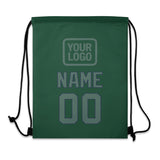 Custom Green Blue Green Drawstring Bag
