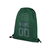 Custom Green Blue Green Drawstring Bag
