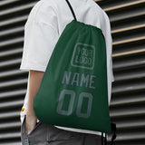 Custom Green Blue Green Drawstring Bag