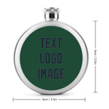 Custom Green Navy Hip Flask