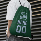 Custom Green Light Blue Drawstring Bag