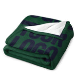 Custom Green Navy Blanket