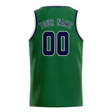 Custom Green & Navy Colors Design Sports Basketball Jersey