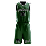 Custom Green Navy Basketball Set