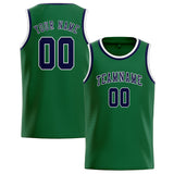 Custom Green & Navy Colors Design Sports Basketball Jersey