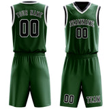 Custom Green Navy Basketball Set