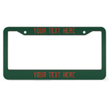 Custom Green Orange Red License Plate Frame