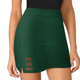 Custom Green Orange Red A-Line Skort